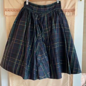 Ralph Lauren RUGBY Tartan 100% Silk Skirt